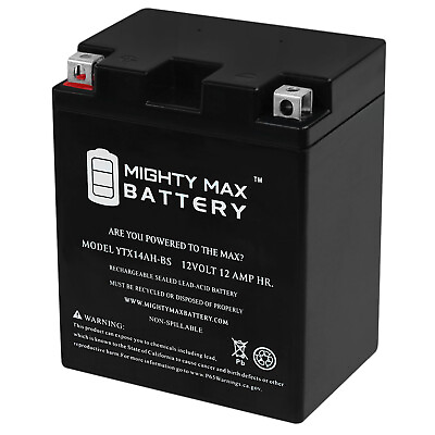 #ad Mighty Max YTX14AH BS 12V Battery Replacement for Polaris 500 Ranger 2020 $42.99