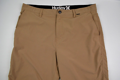 #ad Hurley Men#x27;s Quick Dry Brown Shorts Size 36 $17.99