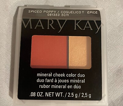 #ad Mary Kay Mineral Cheek Color Duo SPICED POPPY Full Size FREE SHIPPING $16.95