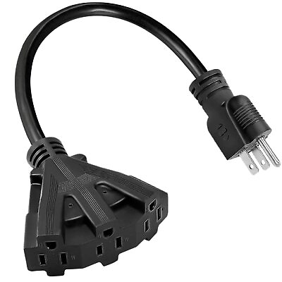 #ad 12 3 Outdoor Extension Cord SJTW 15 Amp Heavy Duty 3 Outlet Power Cable 12 G... $32.56