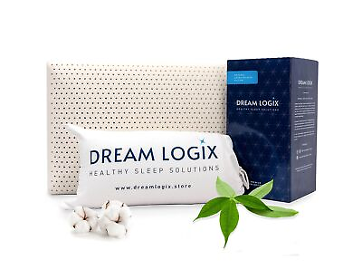 #ad Dream Logix Premium Talalay Natural Latex Pillow King Size Medium Soft Pill... $131.31