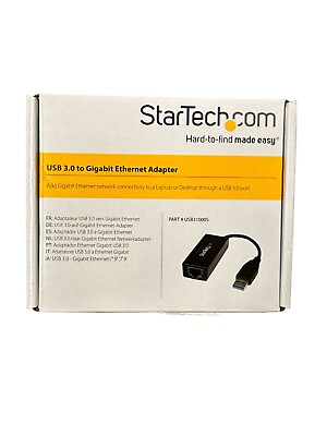 #ad StarTech usb 3.0 to gigabit Ethernet adapter Part #USB31000S NEW $19.95