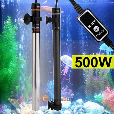 #ad Aquarium Water Heater 500W Submersible Fish Tank 110V W Temperature Controller $28.19