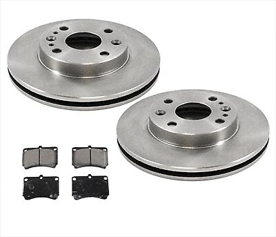 #ad Fits For 2000 2001 2002 Kia Rio Front Disc Brake Disc Rotors With Ceramic Pads $87.00