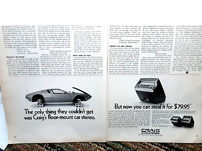 #ad 1971 Craig Car Stereo Vintage Print Ad $4.99