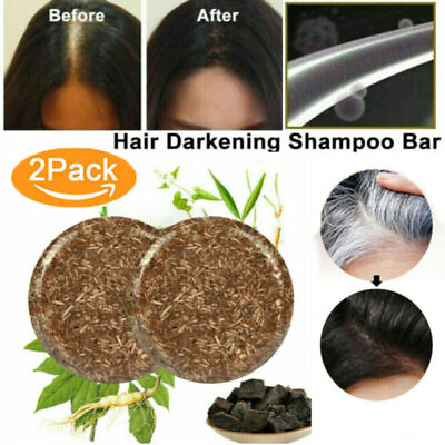 #ad 2Pcs Handmade Soap Shampoo Natural Polygonum Essence Hair Darkening Shampoo C $12.50