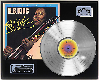 #ad B.B. King King Size Silver LP Record Signature Display $179.95