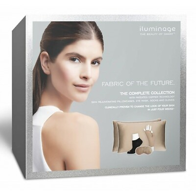 #ad iluminage. THE COMPLETE COLLECTION with PILLOWCASESEYE MASK SOCKS $99.50