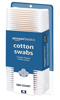 #ad Q Tips Original Cotton Swabs 500 count Includes 500 Amazon Basics Cotton Swabs $5.19