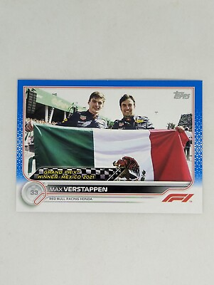 #ad Max Verstappen 2022 Topps Formula 1 #168 Mexico GP Blue 99 F1 $6.00