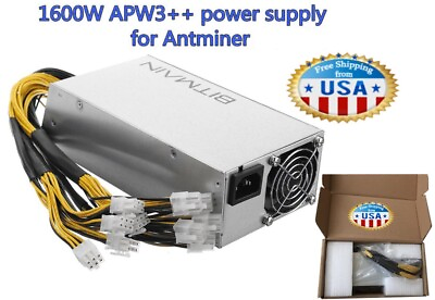 #ad ANTMINE APW3 PSU 1600W Orig P.S. For Bitmaine D3 S9 S7 L3 B3 X3 T9 20 AVILABL $55.00