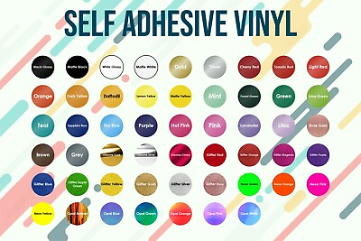 #ad Self Adhesive Indoor Outdoor Craft Vinyl 12quot; Width Roll s $11.99