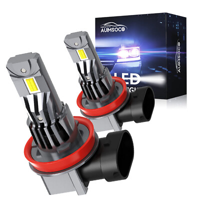 #ad H11 H9 LED Headlight Super Bright Bulbs Kit White 6000K High Low Beam Headlamp $44.99