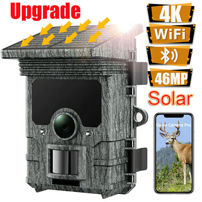 #ad Campark Solar Hunting Camera 4K 46MP Trail Wildlife Game Cam WiFi Bluetooth $89.09