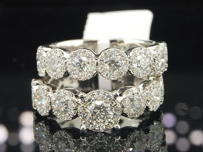 #ad Solitaire Diamond Engagement Ring 14K White Gold Wedding Bridal Set 2.75 Ct. $3789.99