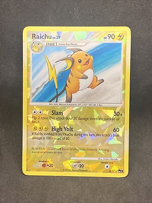 #ad Pokémon TCG Raichu POP Series Promos 9 3 17 Cracked Ice Holo Reverse Rare Played $6.00