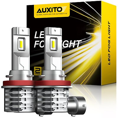 #ad AUXITO H8 H11 LED Fog Light Bulb Headlight Bulb White 6500K High Power Lamps $19.99