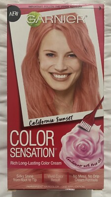 #ad Garnier Color Sensation Hair Color Cream California Sunset 7.26 Corral Pink $11.94