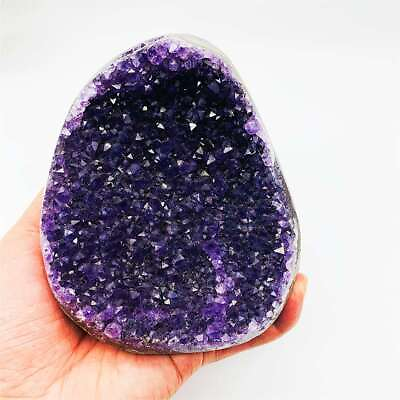 #ad HUGE Amethyst Cluster Druze Cut Base Quartz Crystal Geode Specimen Healing Stone $58.89
