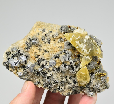 #ad Calcite Galena Quartz Dolomite Pyrite Casteel Mine Iron Co. Missouri $72.00