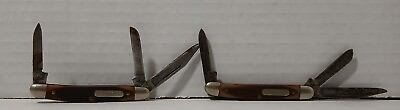#ad Vintage Old Timer Schrade 340T USA 3 Blade Folding Pocket Knife $45.00