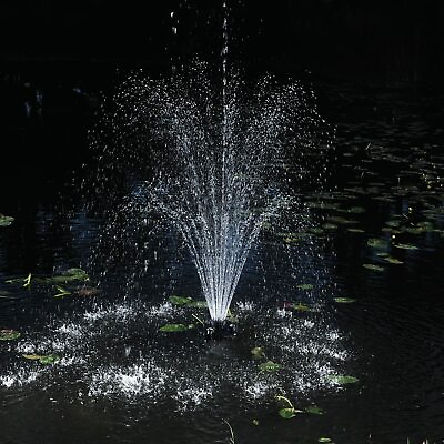 #ad Pond Boss DFTN12003L 1 4 HP Complete Floating Fountain Kit 2300 gph w Lighting $500.99