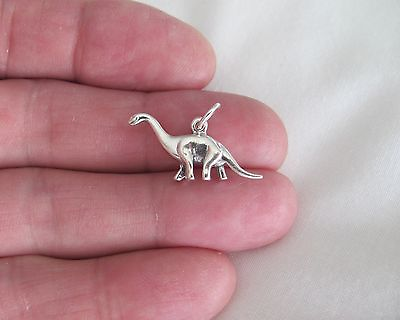 #ad Sterling Silver 3d Dinosaur Brontosaurus charm #02 $17.81