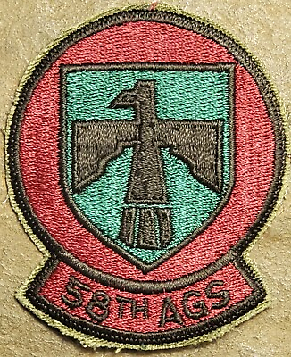 #ad USAF AIR FORCE MILITARY PATCH 58th AIRCRAFT GENERATION SQUADRON AGS VTG ORG $6.99