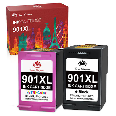 #ad 901 XL 901XL B C Y M Ink For HP Officejet J4580 J4624 G510n G510h J4680 Printers $21.36