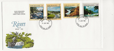 #ad New Zealand Comm FDC Rivers Issue Unaddressed Wanganui 1981 220 GBP 1.25