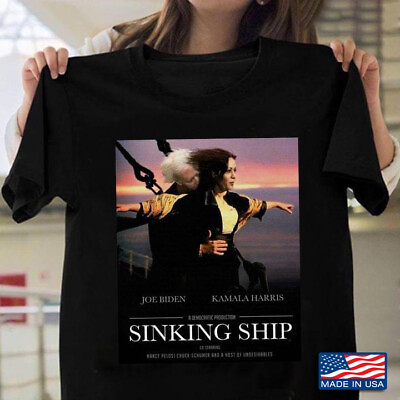 #ad Joe Biden Kamala Harris Sinking Ship Shirt Funny Gift $7.70