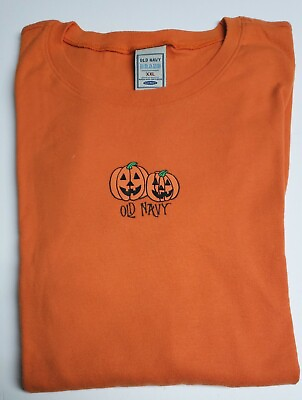 #ad Old Navy Halloween Pumpkin Orange XXL Long Sleeve Shirt NEW *Ships FREE in USA* $18.99