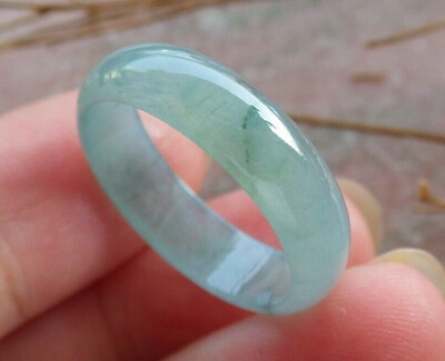 #ad Certified Icy Green Natural 100% A Jadeite Jade Circle Ring NO. 9 戒指 414298 $36.00
