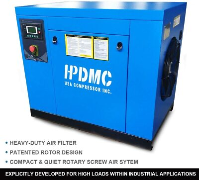 #ad Upgrade 230V 60Hz Rotary Screw Air Compressor 39cfm 125psi 3Phase Industrial $3269.00