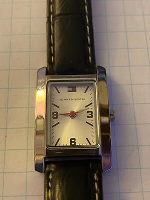 #ad Tommy Hilfiger Watch Womens Stainless Steel Rectangle Circa 2006 $19.95