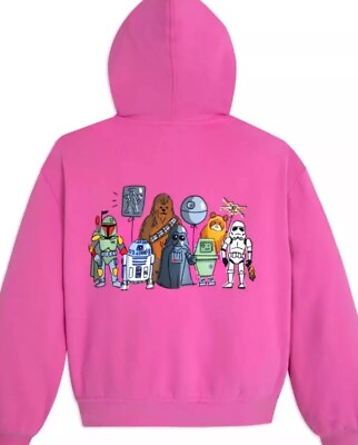 #ad 2024 Disney Star Wars Artist Series Will Gay Pink Zip Up Jacket Hoodie Adult S $98.49