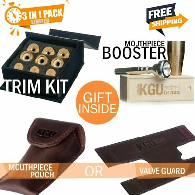 #ad GIFT PACK. KGUBrass Trumpet Trim Kit Classic Booster. Raw Brass Gift $199.00