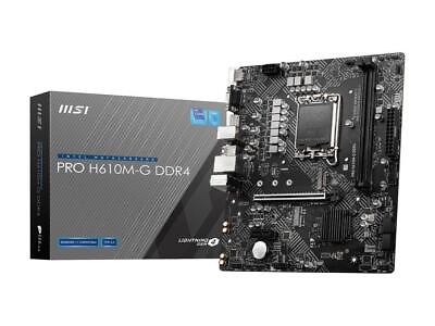 #ad MSI PRO H610M G DDR4 LGA 1700 MicroATX Intel Motherboard $67.49