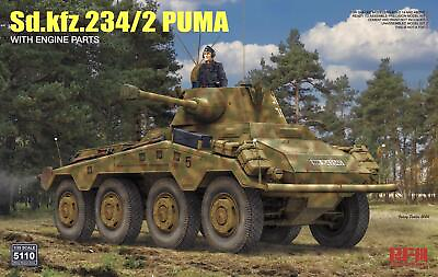 #ad RYEFIELD MODEL RFM RM 5110 1 35 German Sd.kfz.234 2 With Engine Parts Model $49.50