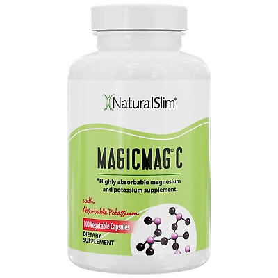 #ad NaturalSlim MagicMag C Magnesium Citrate Capsules W Natural Potassium 100 Ct $44.12