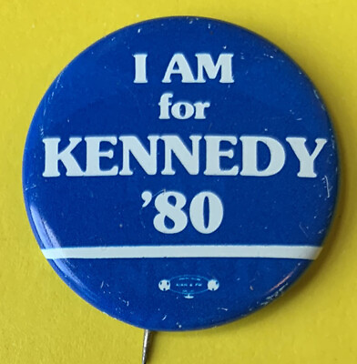 #ad 1980 Ted Kennedy Vintage US Political button pin Campaign badge Presidential old $8.80