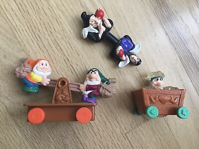 #ad Happy Meal Toys Disney Snow White amp; Seven Dwarfs Set of 3 Miners Evil Witch $12.99