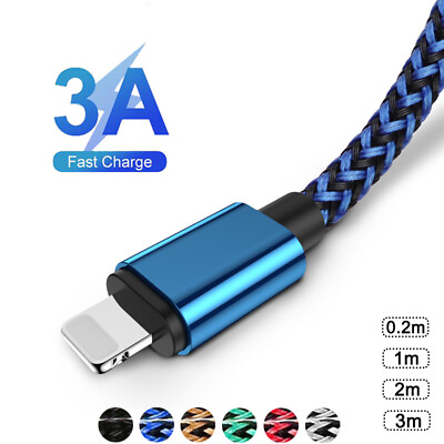 Heavy Duty USB Fast Charging Charger Cable For iPhone 14 13 12 11 Pro X XR Cord $6.99