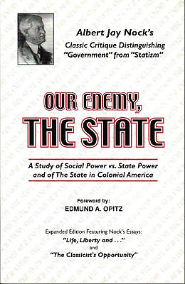 Our Enemy The State: A Study of Social Power vs. State Power by Albert Jay Nock $14.45