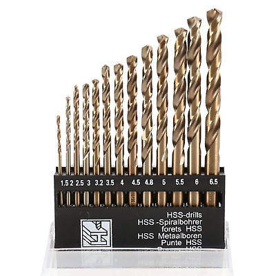 #ad 13 Pcs of M35 Cobalt Drill Bit Set Steel Extremely Heat Resistant FREE SHIPPING $12.89