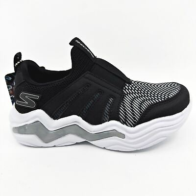 #ad Skechers S Lights Erupters IV Zador Black Silver Kids Boys Size 13 Sneakers $39.95