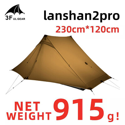 #ad 3F UL GEAR LanShan 2 Pro 2 Person Outdoor Ultralight Camping Tent 3 4Season 20D $32.00
