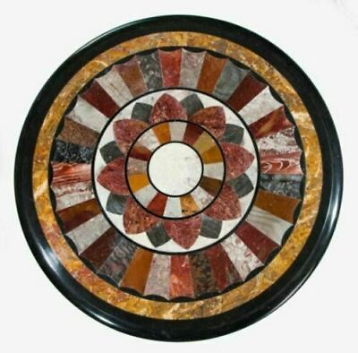 #ad 24quot; Table Marble Inlay Top pietra Dura Home garden antique coffee dining b4 $720.10