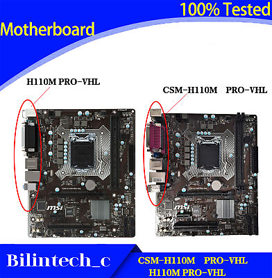 FOR MSI H110M PRO VHL Motherboard H110 DDR4 32G 1151 Supports 6 7 Generations $110.20