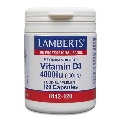 #ad Lamberts Vitamin D3 4000iu 100ug Capsules 120 BBE 02 2026 $46.72
